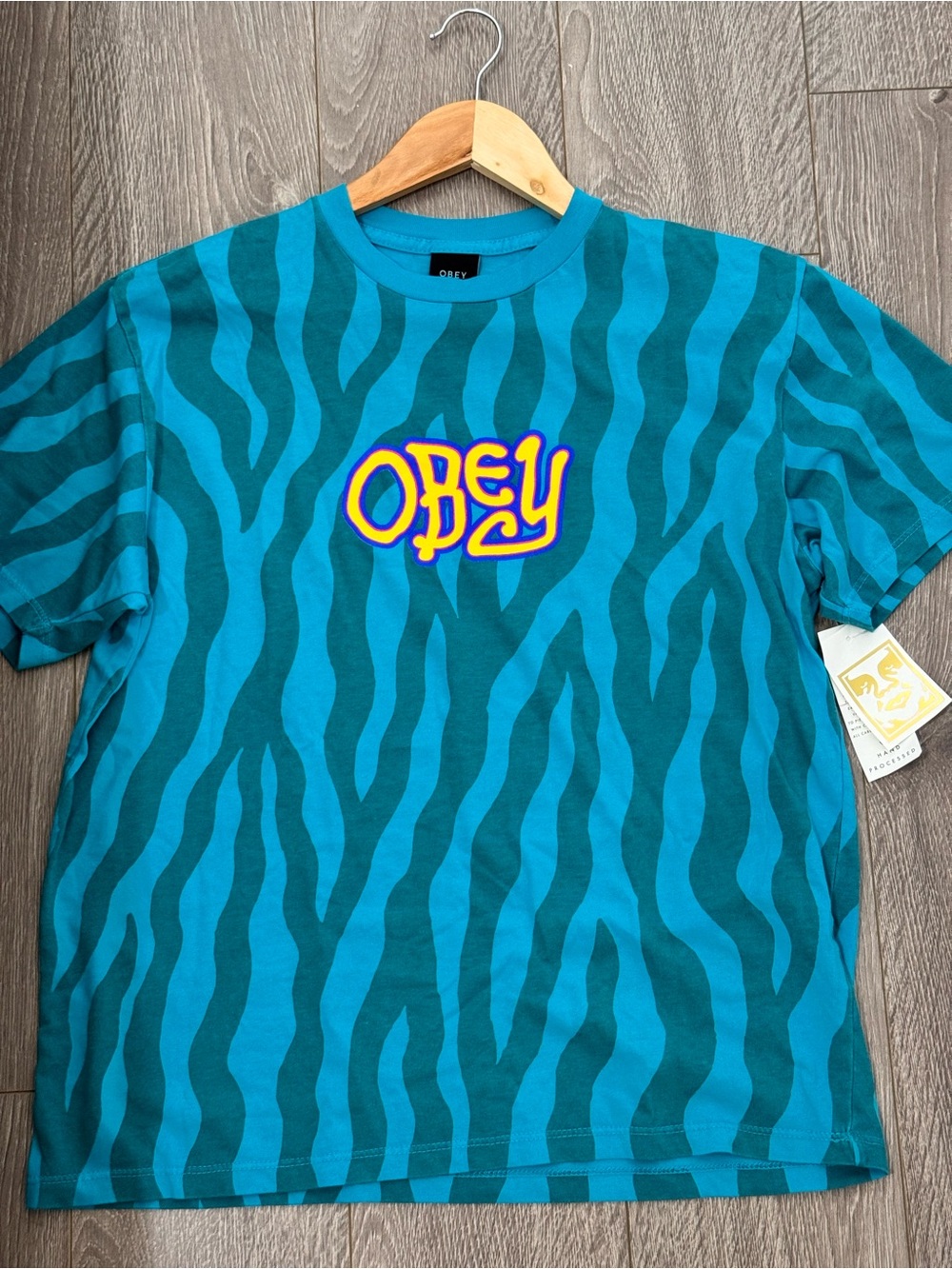 OBEY Worldwide Zebra Print T-Shirt – Size S